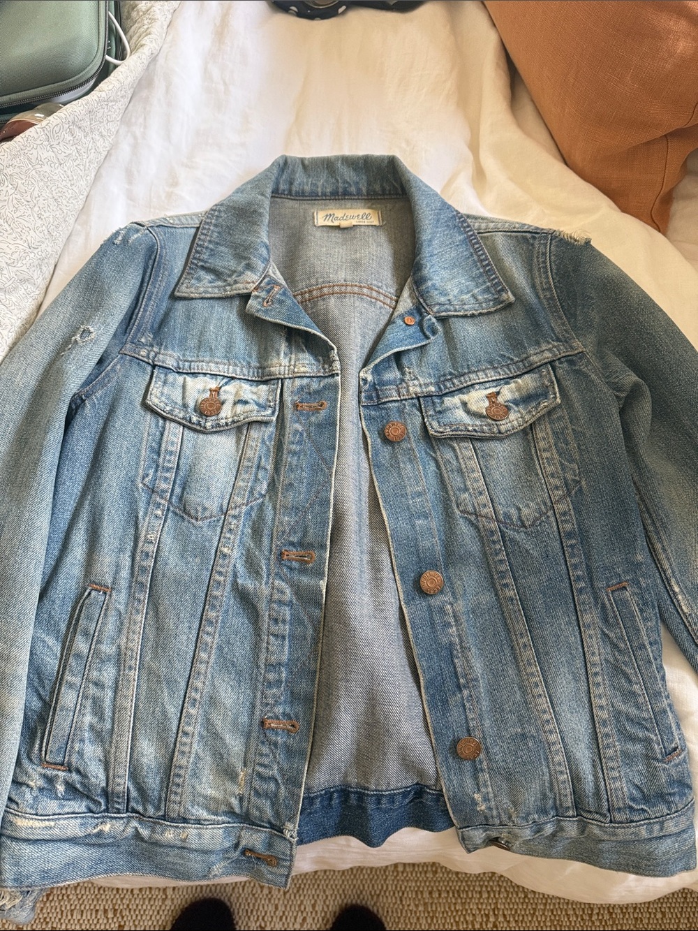 Madewell Light Wash Blue Denim Jacket - Classic Trucker Style